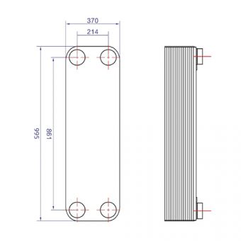 Паянный теплообменник ZB3-300