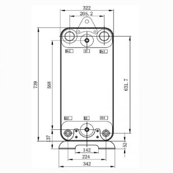 Паяный теплообменник HBL210D