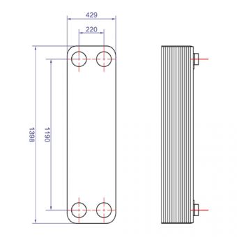 Паянный теплообменник ZB3-600
