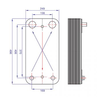 Паянный теплообменник ZB3-100D